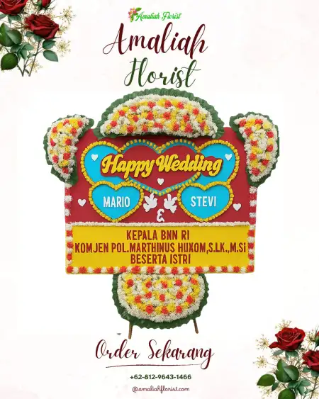 Papan Bunga Pernikahan Lemah Putih